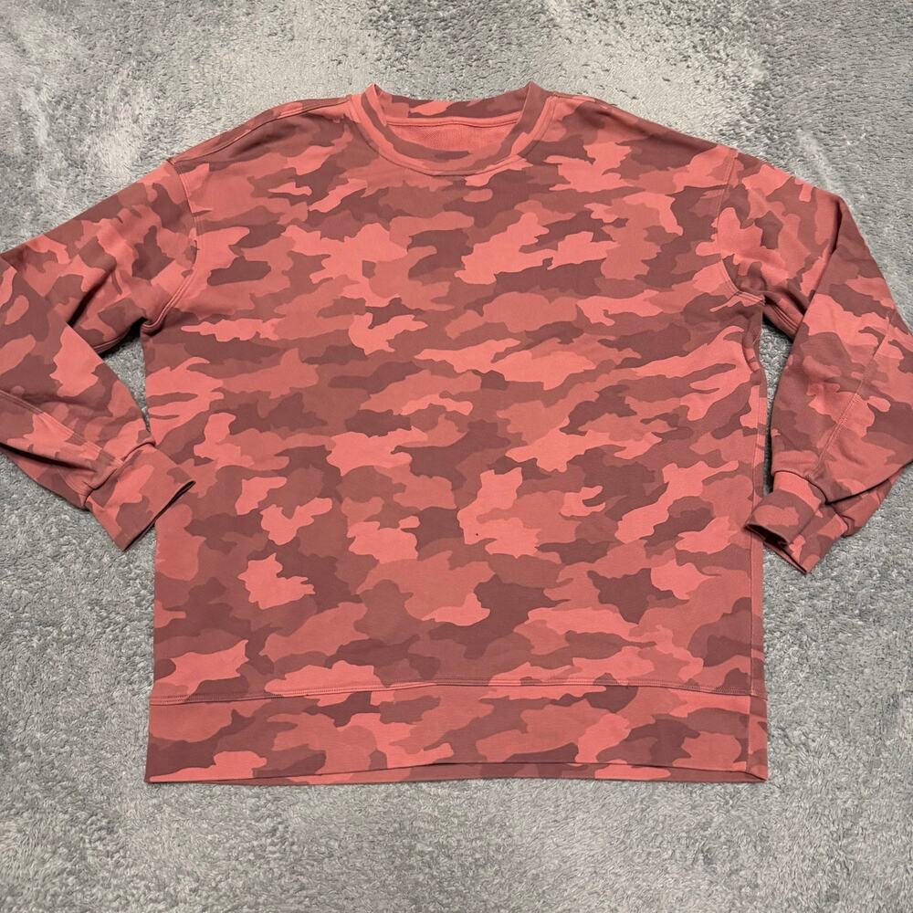 Lululemon Women’s 8 ? Perfectly Oversized Crew Sweatshirt Long Sleeve Rose Camo